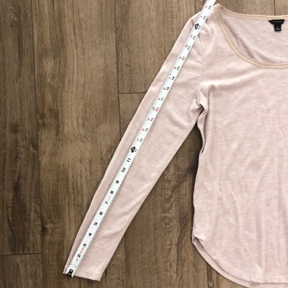 ANN TAYLOR Women's Light Tan Long Sleeve Top - Picture 7 of 7